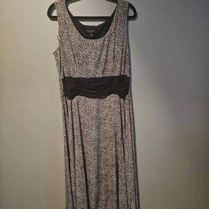 Vintage Brown and White Patterned Dress